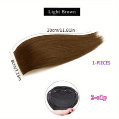 Brown Natural Straight Hair Extensions Clip In False Hair Pieces For Women