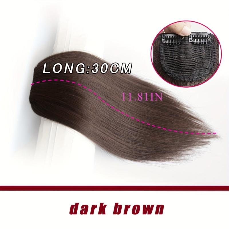 Brown Natural Straight Hair Extensions Clip In False Hair Pieces For Women