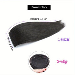 Brown Natural Straight Hair Extensions Clip In False Hair Pieces For Women