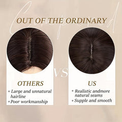 Synthetic Hair Topper for Women Brown Hairpiece