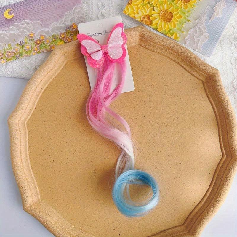 Colorful Gradient Bow Hair Clips for Girls