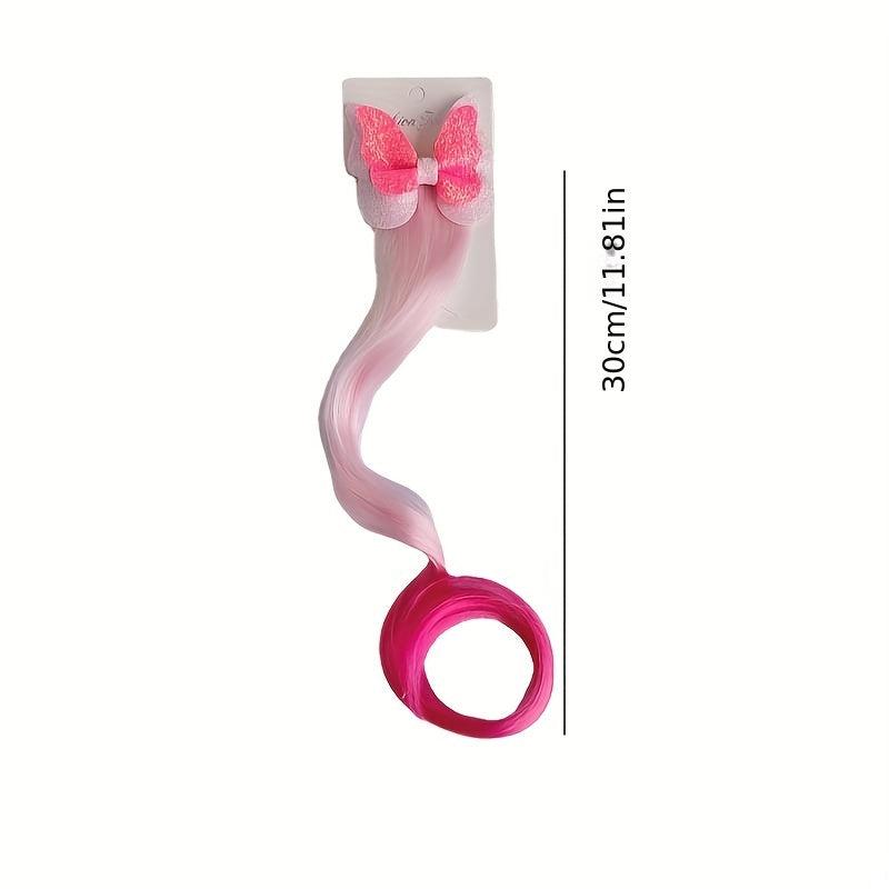 Colorful Gradient Bow Hair Clips for Girls