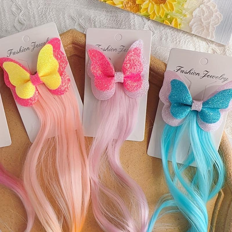 Colorful Gradient Bow Hair Clips for Girls