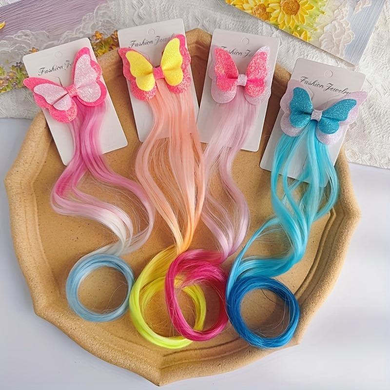 Colorful Gradient Bow Hair Clips for Girls
