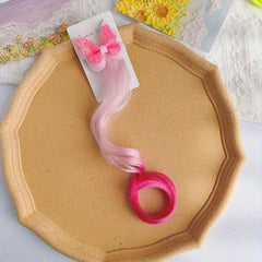 Colorful Gradient Bow Hair Clips for Girls
