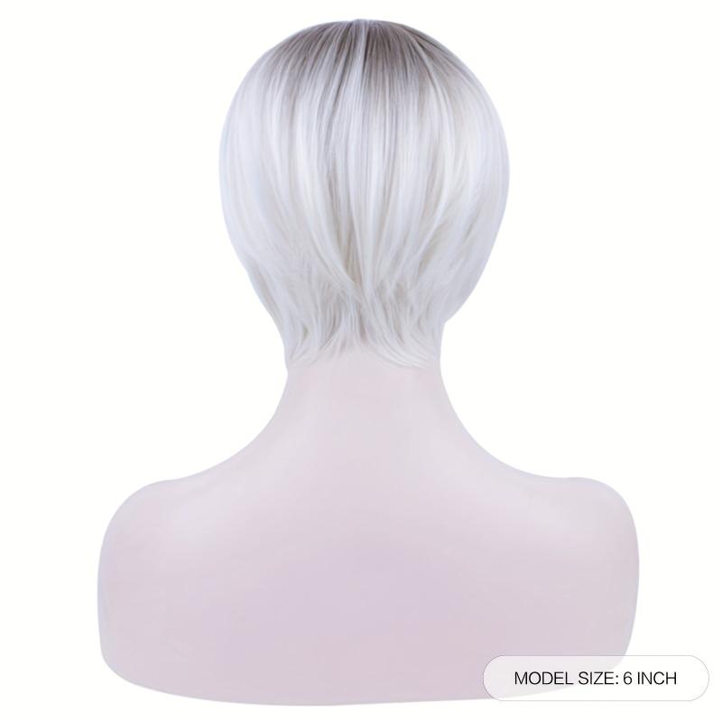 Short Pixie Cut Hair Wigs Machine Synthetic Hair Wigs For Women