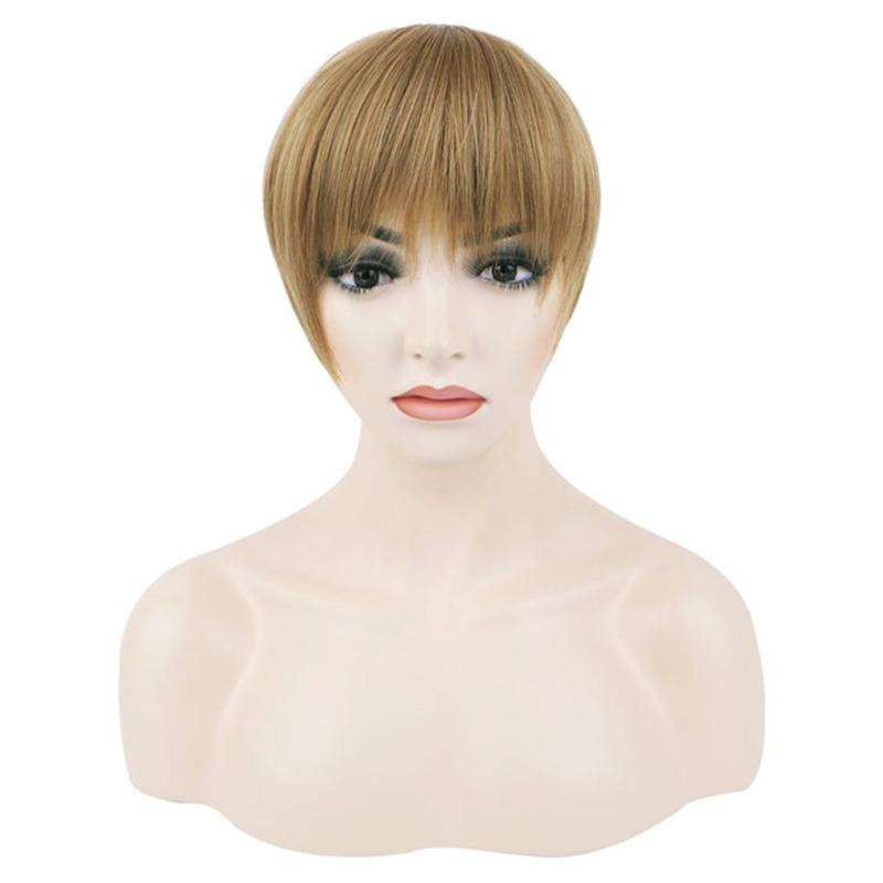 Short Pixie Cut Hair Wigs Machine Synthetic Hair Wigs For Women