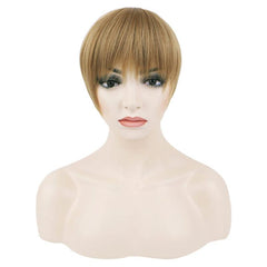 Short Pixie Cut Hair Wigs Machine Synthetic Hair Wigs For Women