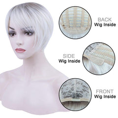 Short Pixie Cut Hair Wigs Machine Synthetic Hair Wigs For Women