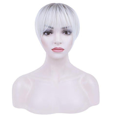 Short Pixie Cut Hair Wigs Machine Synthetic Hair Wigs For Women