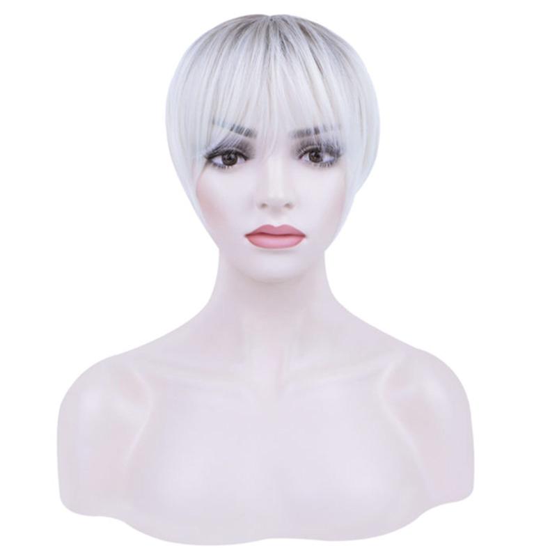 Short Pixie Cut Hair Wigs Machine Synthetic Hair Wigs For Women