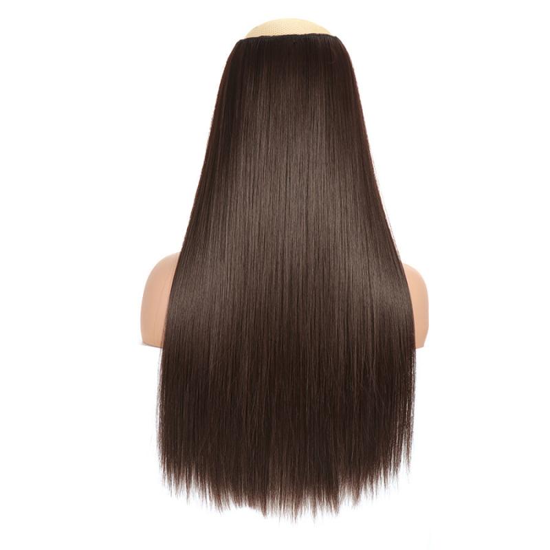 Synthetic Clip In Hair Extensions for Women Long Straight Hair - Natural Look