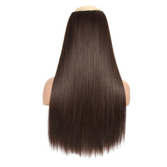 Synthetic Clip In Hair Extensions for Women Long Straight Hair - Natural Look