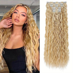 6pcs Long Curly Clip In Hair Extensions for Daily Use