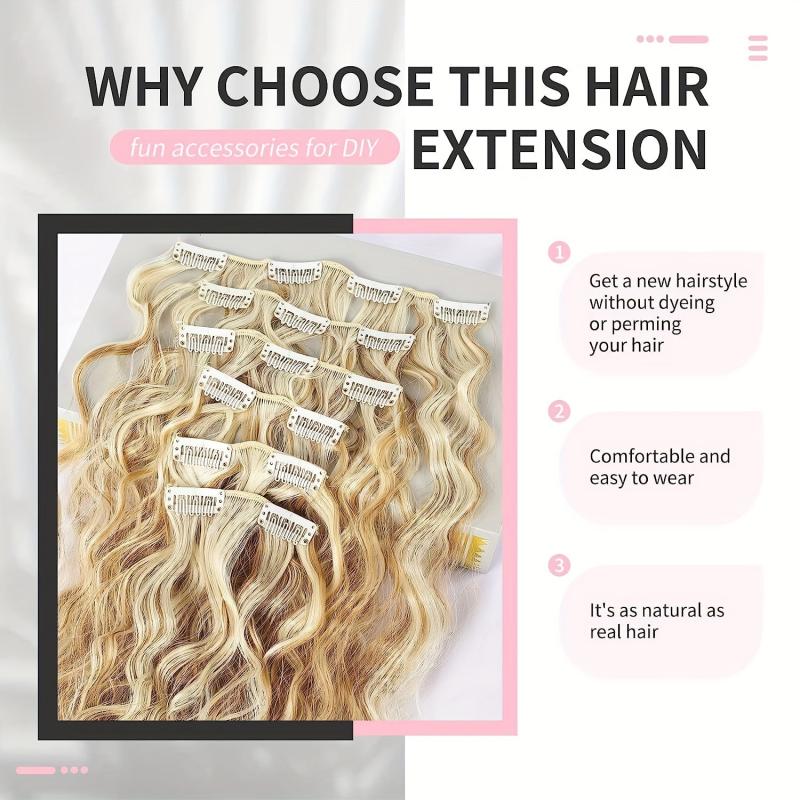 6pcs Long Curly Clip In Hair Extensions for Daily Use
