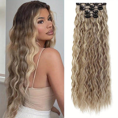 6pcs Long Curly Clip In Hair Extensions for Daily Use