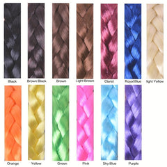 Colored Box Braids Headband Synthetic Hair Plaited Braids Headband