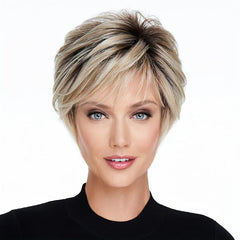 Pixie Cut Wig With Bangs Synthetic Heat Resistant