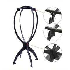 Plastic Wig Head Holder Mannequin Stand Portable Folding Flexible Wig Stand