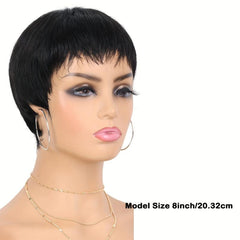 Short Pixie Cut Human Hair Wigs for Women 10-32 cm
