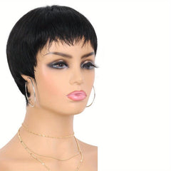Short Pixie Cut Human Hair Wigs for Women 10-32 cm