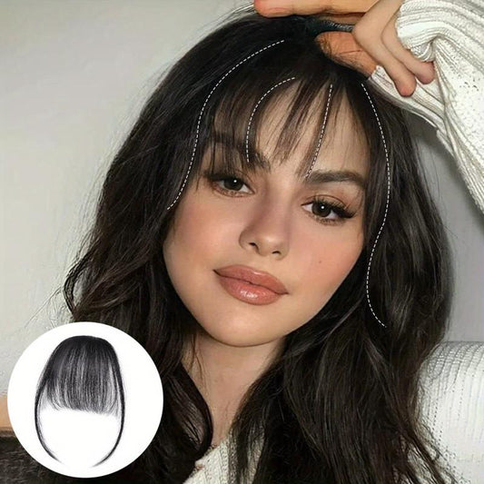 Women's Clip In Hair Bangs Straight Air Bangs With Sideburns Hairpieces