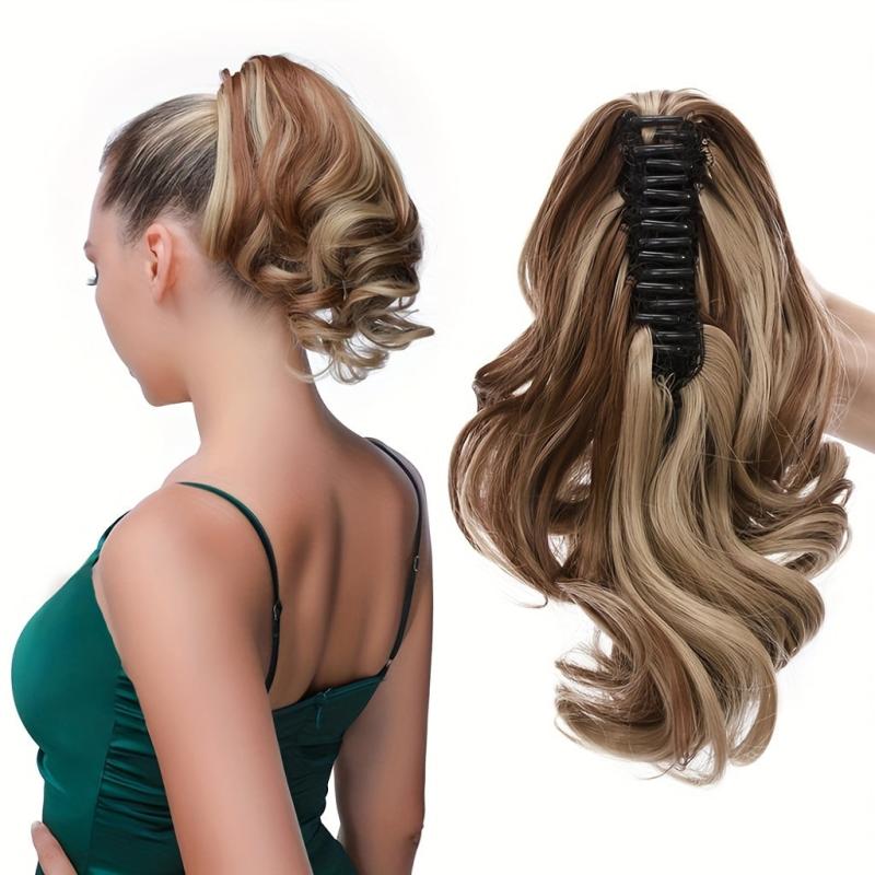 35 56 Cm Short Claw Ponytail Hair Extensions Curly Real Hair Piece Clip In Hair