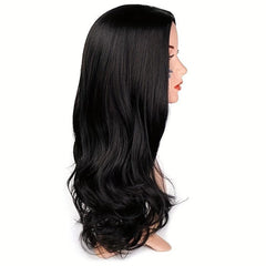 66 Cm Long Curly Wavy Hair Wigs Synthetic Fiber Hair Replacement for Party Wear