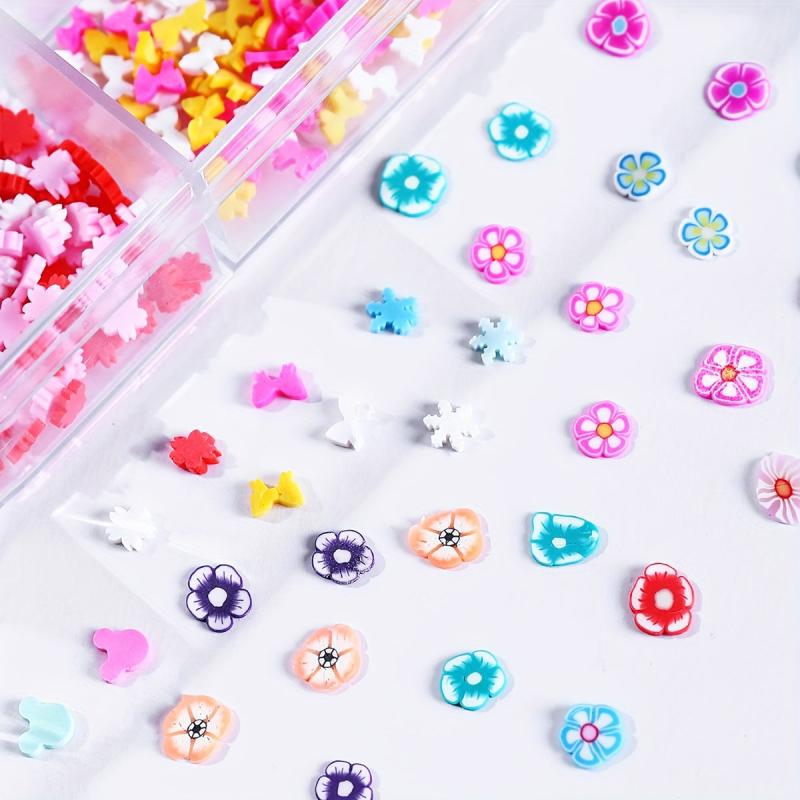 21 Grids 3D Resin Flower Fruit Nail Charms