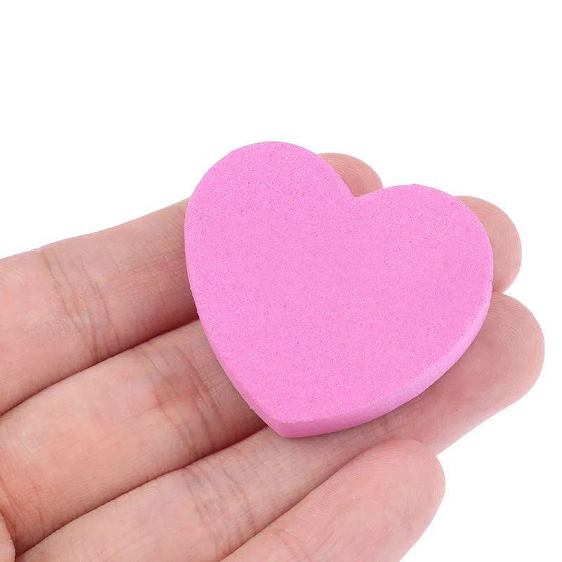 10 Pcs Mini Heart Shape Nail File - Two-sided Nail Art Tools