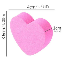 10 Pcs Mini Heart Shape Nail File - Two-sided Nail Art Tools