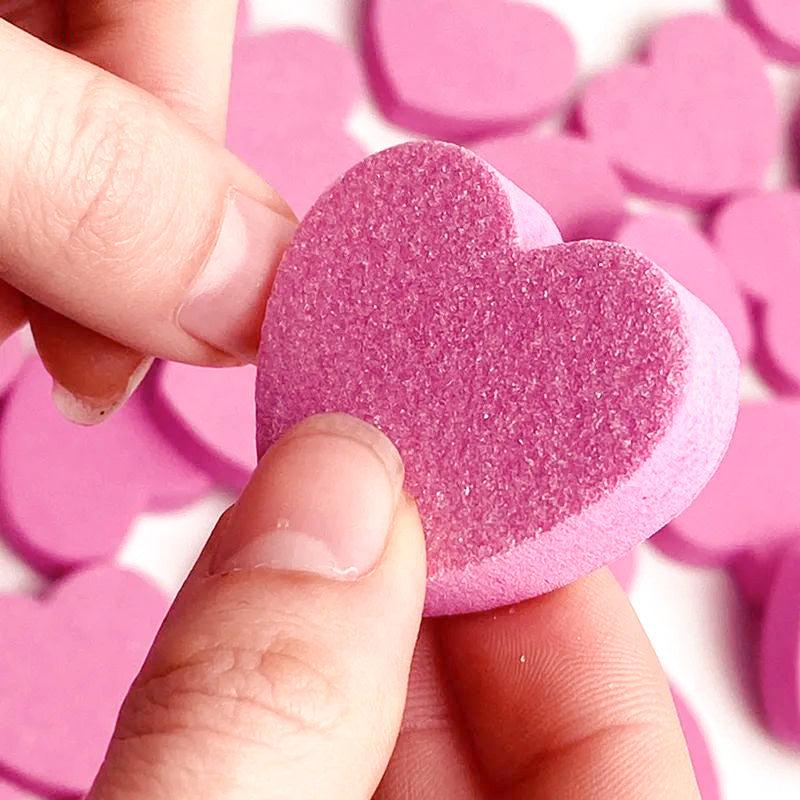 10 Pcs Mini Heart Shape Nail File - Two-sided Nail Art Tools