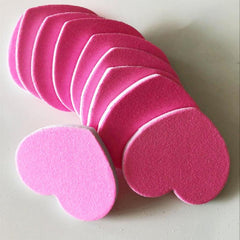 10 Pcs Mini Heart Shape Nail File - Two-sided Nail Art Tools