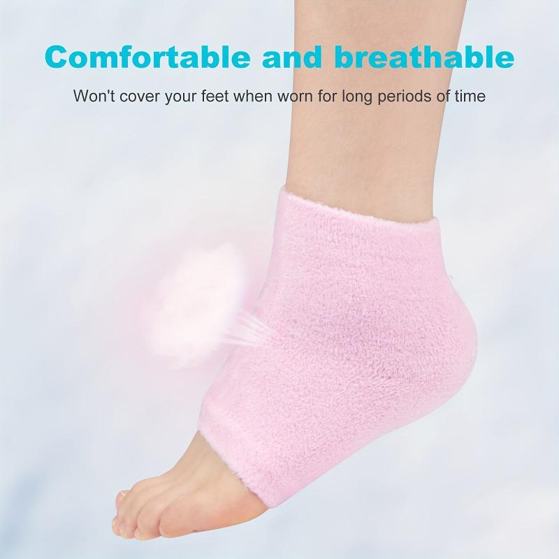 4pcs Moisturizing Fuzzy Sleep Socks with Essential Oil to Soften Dry Heels
