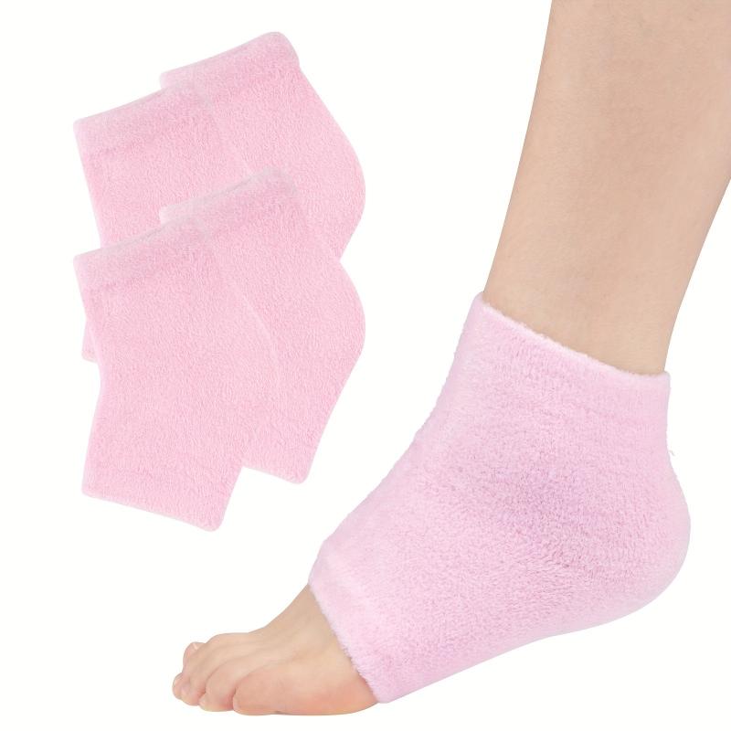 4pcs Moisturizing Fuzzy Sleep Socks with Essential Oil to Soften Dry Heels