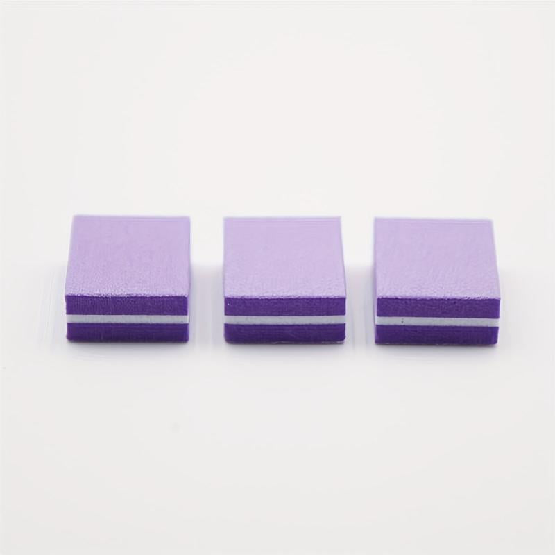 3pcs Mini Small Sponge File Blocks Pink Purple Nail Polishing Rubbing Strip