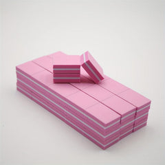 3pcs Mini Small Sponge File Blocks Pink Purple Nail Polishing Rubbing Strip