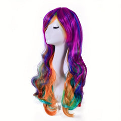 Long Curly Halloween Wig for Cosplay Prom Anime Fans Synthetic Material