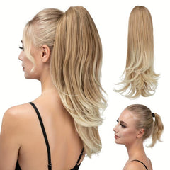Long Curly Claw Ponytail Synthetic Hair Extensions Easy To Wear