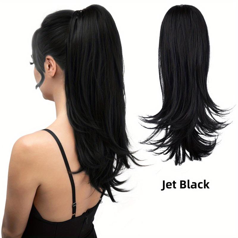 Long Curly Claw Ponytail Synthetic Hair Extensions Easy To Wear