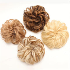 Messy Hair Bun Hair Scrunchies Extension Curly Wavy Chignon For Women
