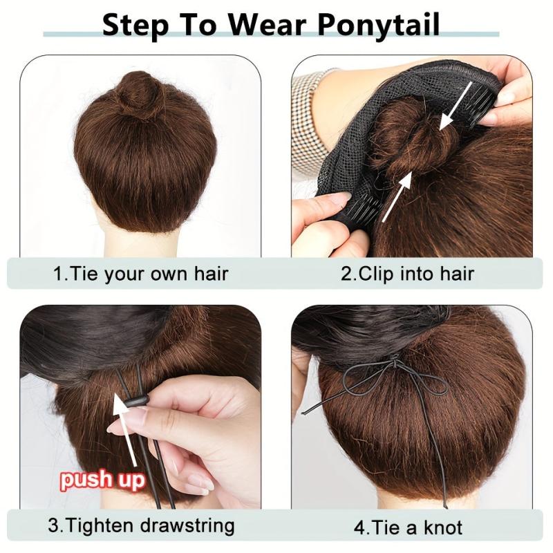 Long Wavy Ponytail Extensions 60 96 Cm Drawstring Hair Extensions