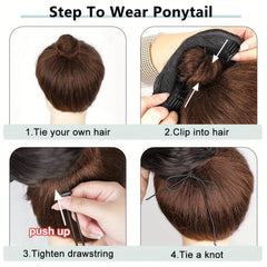 Long Wavy Ponytail Extensions 60 96 Cm Drawstring Hair Extensions