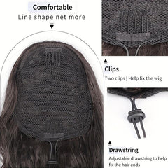 Long Wavy Ponytail Extensions 60 96 Cm Drawstring Hair Extensions