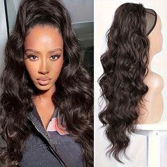 Long Wavy Ponytail Extensions 60 96 Cm Drawstring Hair Extensions