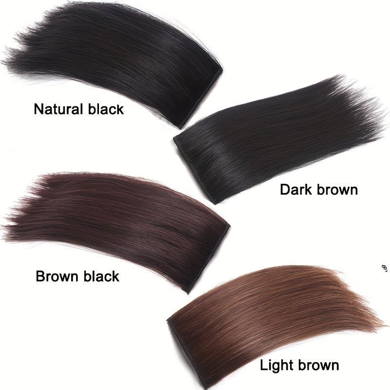 Invisible Clip-In Synthetic Hair Extensions for Added Volume and Length