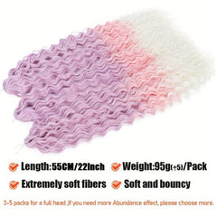 55 88 Cm Deep Wave Twist Crochet Hair Extensions Synthetic Crochet Braids