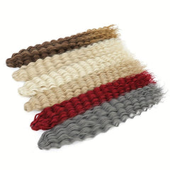 55 88 Cm Deep Wave Twist Crochet Hair Extensions Synthetic Crochet Braids
