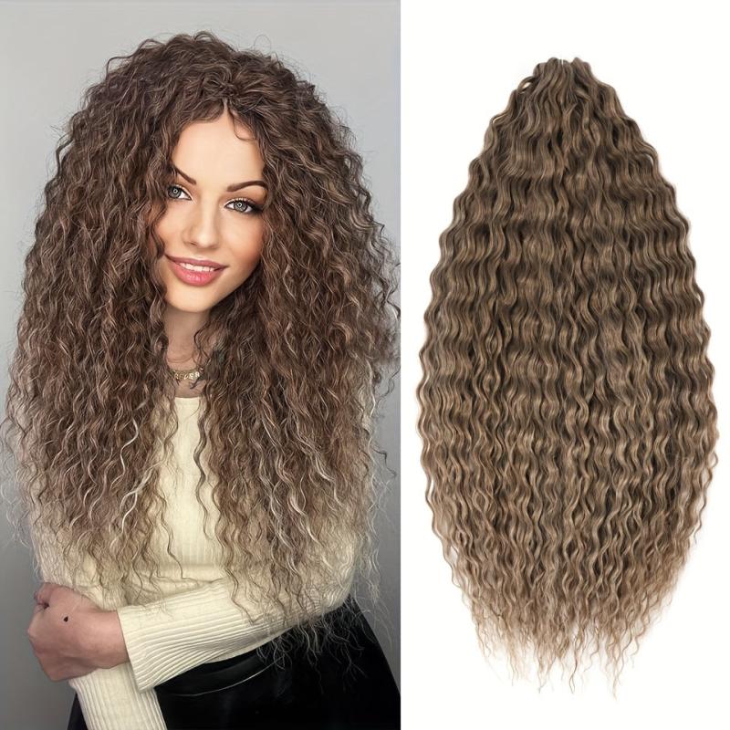 55 88 Cm Deep Wave Twist Crochet Hair Extensions Synthetic Crochet Braids