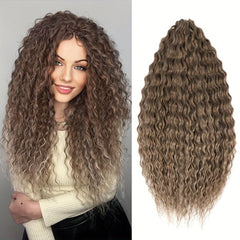 55 88 Cm Deep Wave Twist Crochet Hair Extensions Synthetic Crochet Braids
